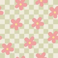 hand- getrokken retro bloemen naadloos patroon voor doeken en textiel en kan worden gebruik in ieder kinderen slijtage ontwerpen vector