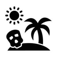schedel eiland vector glyph icoon voor persoonlijk en reclame gebruiken.