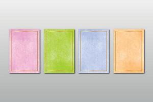 set van aquarel handgeschilderde achtergrond textuur aquarelle abstracte smaragdgroene achtergrond horizontale sjabloon vector