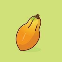 papaja gemakkelijk tekenfilm vector illustratie fruit natuur concept icoon geïsoleerd