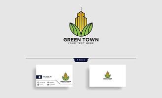 groene stad landbouw logo sjabloon vector illustratie pictogram element geïsoleerd