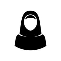 Dames hijab icoon geïsoleerd Aan wit achtergrond. vector