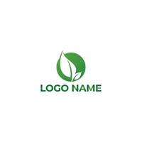 vector blad logo vector concept element logo met biologisch blad