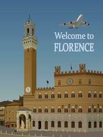 Welkom naar Florence, hoofdstad van de Renaissance. vector. vector