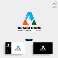 minimaal een brief eerste hand logo sjabloon vector illustratie pictogram element geïsoleerde vector