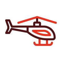 leger helikopter glyph twee kleur icoon voor persoonlijk en reclame gebruiken. vector