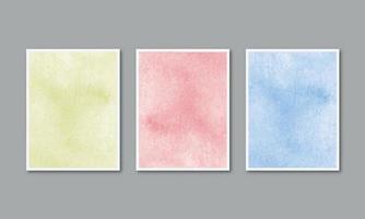 set van aquarel handgeschilderde achtergrond textuur aquarelle abstracte smaragdgroene achtergrond horizontale sjabloon vector