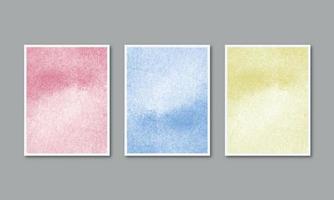 set van aquarel handgeschilderde achtergrond textuur aquarelle abstracte smaragdgroene achtergrond horizontale sjabloon vector