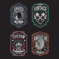 vintage motorfiets grafische t-shirt collectie vector