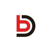 brief bc strepen meetkundig lijn logo vector