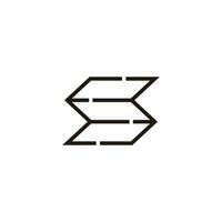 brief s papier schets gemakkelijk meetkundig logo vector
