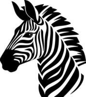 zebra, zwart en wit vector illustratie