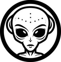 buitenaards wezen - minimalistische en vlak logo - vector illustratie