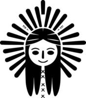 hippie - minimalistische en vlak logo - vector illustratie