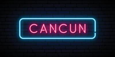 cancun neonreclame vector