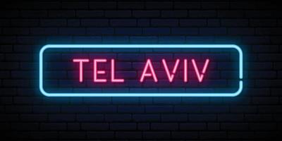 tel aviv neonreclame vector