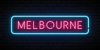 melbourne neonreclame vector