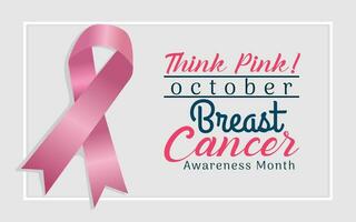 vrij vector borst kanker bewustzijn maand concept banier met roze lintje.