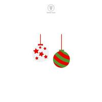 ornament Kerstmis bal icoon symbool vector illustratie geïsoleerd Aan wit achtergrond