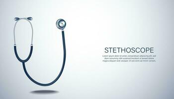 abstract medisch stethoscoop concept. behandeling. dokter en geduldig zorg. Gezondheid. inspectie. Aan wit achtergrond vector