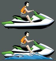 Jet ski mascotte illustratie vector