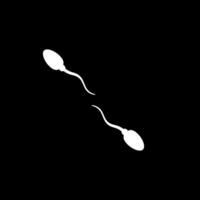 silhouet van de spermatozoa voor icoon, symbool, kunst illustratie, pictogram, appjes, website, logo type of grafisch ontwerp element. vector illustratie