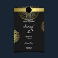 luxe mandala patroon achtergrond met gouden arabesque pro vector