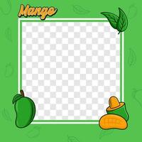 mango fruit foto kader Hoes achtergrond ontwerp vector