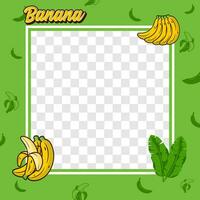 banaan fruit foto kader Hoes achtergrond ontwerp vector