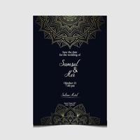 luxe mandala patroon achtergrond met gouden arabesque pro vector