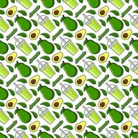 avocado fruit sap naadloos patroon achtergrond illustratie vector