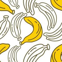 banaan fruit patroon naadloze vector sjabloon