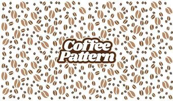 koffie bonen patroon. koffie bonen achtergrond. naadloos koffie Boon patroon voor verpakking. koffie bonen behang. vector