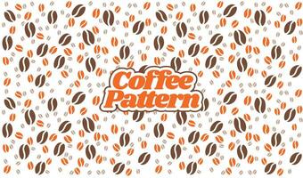 koffie bonen patroon. achtergrond koffie bonen patroon. naadloos koffie Boon patroon voor verpakking. koffie bonen behang. vector