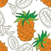 ananas fruit patroon naadloze vector sjabloon
