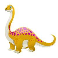 brontosaurus schattig tekenfilm karakter voor kinderen vector