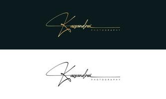 handschrift fotografie logo sjabloon vector. handtekening logo concept vector