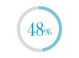 48 procent bezig met laden. 48 procent cirkel diagrammen infographics vector, percentage klaar naar gebruik voor web ontwerp. vector