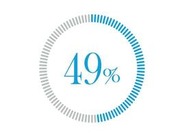 49 procent bezig met laden. 49 procent cirkel diagrammen infographics vector, percentage klaar naar gebruik voor web ontwerp. vector