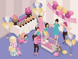 baby shower achtergrond vector