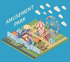 amusement park Oppervlakte samenstelling vector