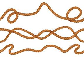 realistisch kromme touwen naadloos patroon vector