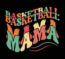 basketbal mama t overhemd ontwerp vector