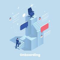 werknemer onboarding concept vector