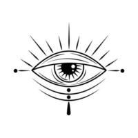 tattoo oog minimalistisch vector