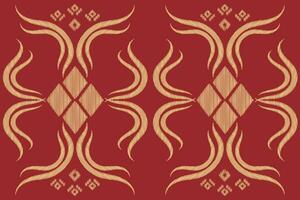 etnisch ikat kleding stof patroon meetkundig stijl.afrikaans ikat borduurwerk etnisch oosters patroon rood achtergrond. abstract,vector,illustratie.textuur,kleding,lijst,decoratie,tapijt,motief. vector