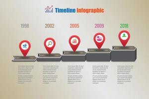 zakelijke routekaart tijdlijn infographic pictogrammen ontworpen voor abstracte achtergrond sjabloon element moderne diagram proces webpagina's technologie digitale marketing gegevens presentatie grafiek vectorillustratie vector