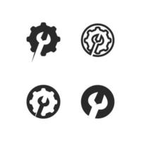 versnelling logo sjabloon vector pictogram technic machine-symbool