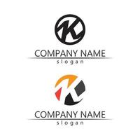 k logo ontwerp k brief lettertype concept bedrijfslogo vector en ontwerp eerste bedrijf