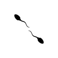 silhouet van de spermatozoa voor icoon, symbool, kunst illustratie, pictogram, appjes, website, logo type of grafisch ontwerp element. vector illustratie